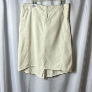 Juicy Couture Jeans Cream Corduroy Skort Skirt Shorts Size Small